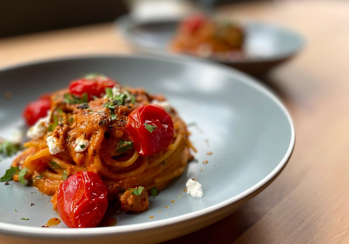 Gluten Free Red Pepper and Ricotta&nbsp;Spaghetti